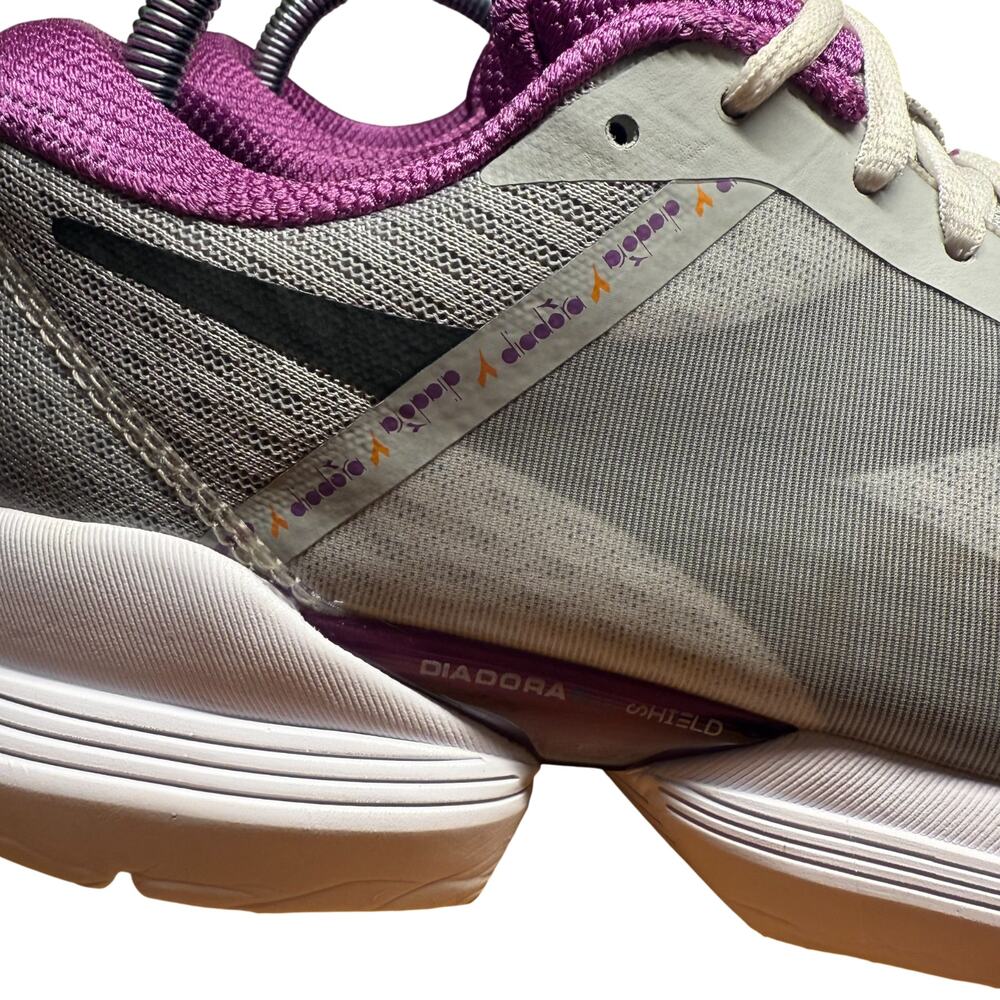 DIADORA Mythos Blueshield Elite TRX Running Shoe Women 9.5W Sneaker White Purple - Picture 10 of 13